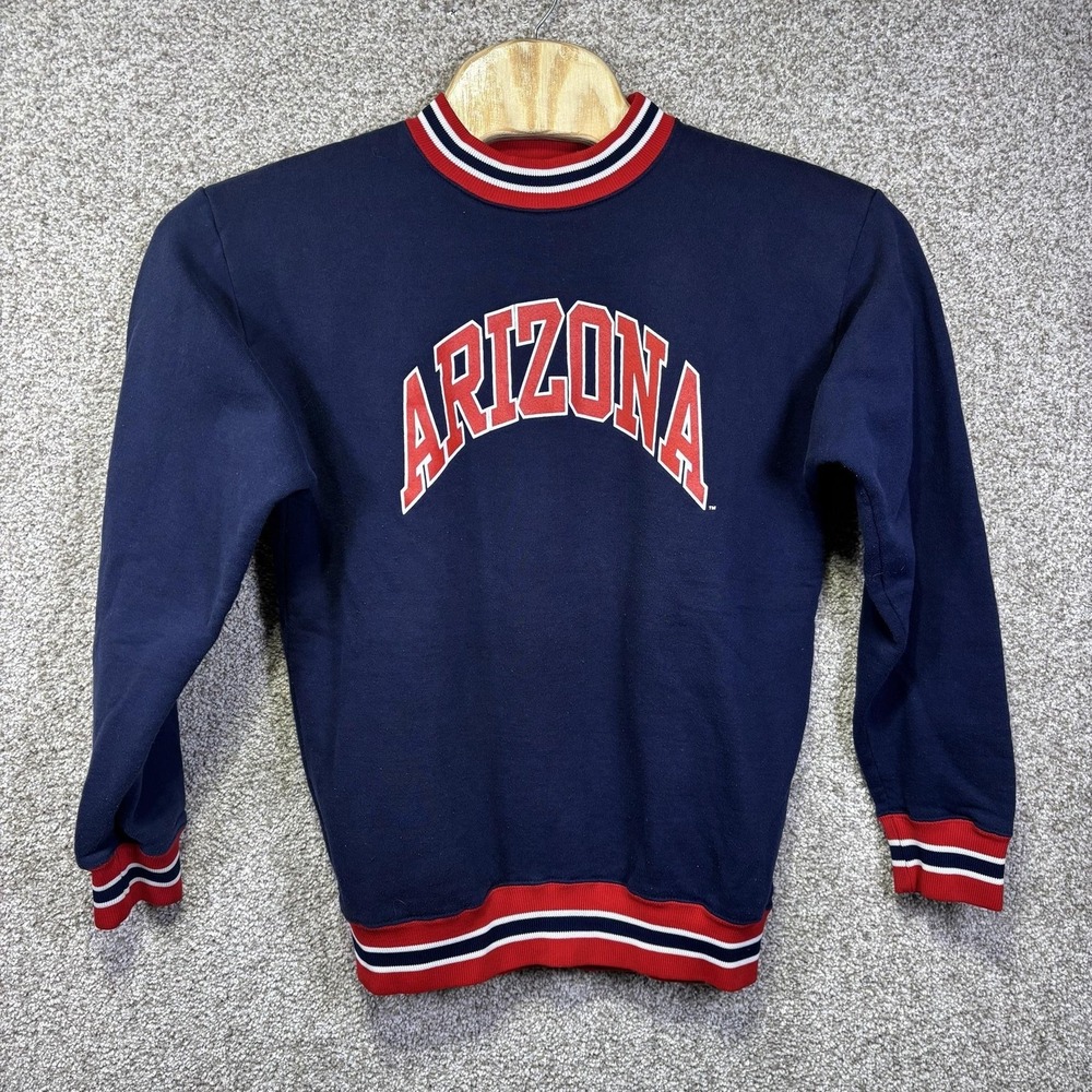 Vintage Arizona Wildcats Sweatshirt Mens Medium Blue NCAA Russell Athletic 90s